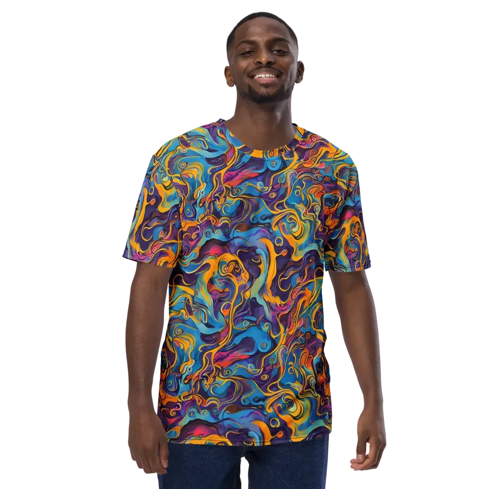 Cecily's Whorl on Men's Crew Neck T-Shirt — Front