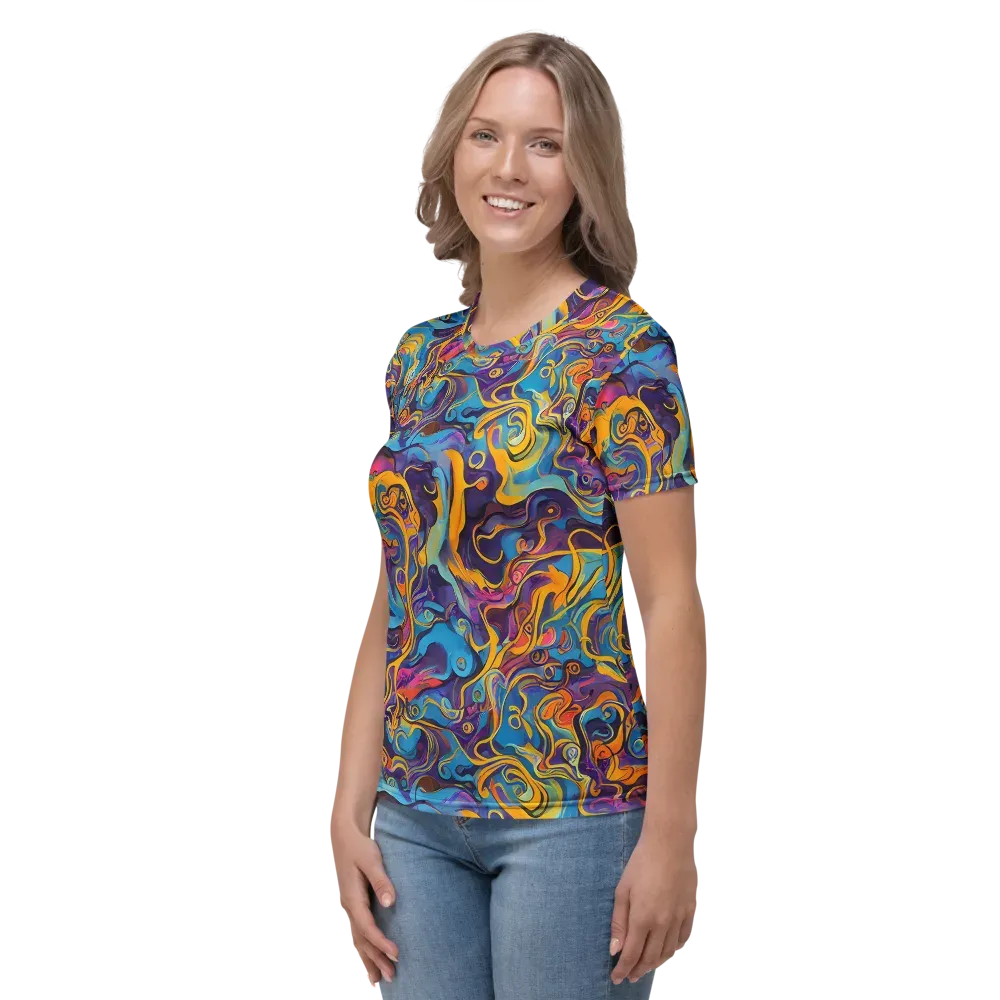 Cecily's Whorl on Women's Crew Neck T-Shirt — Left