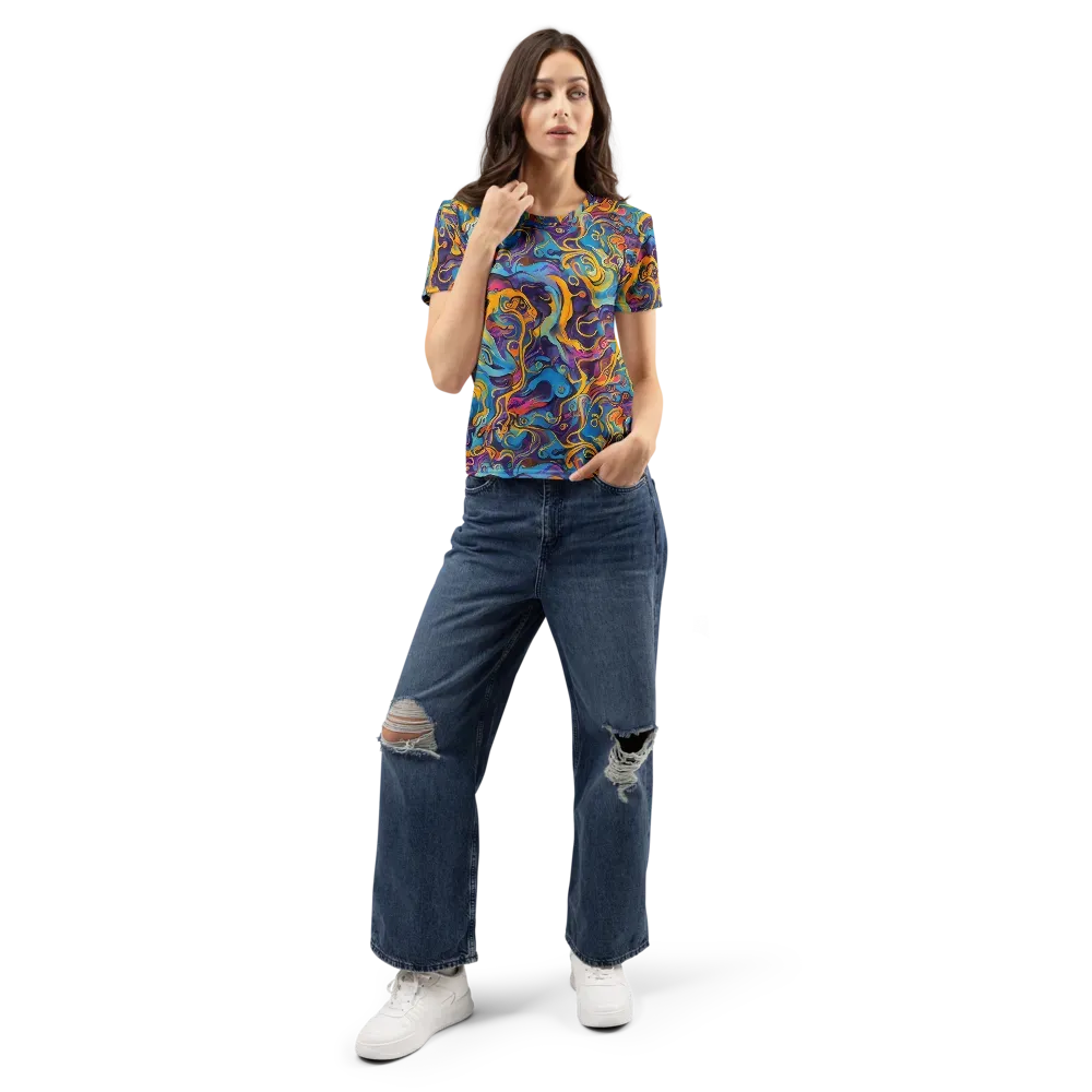 Cecily's Whorl on Women's Crew Neck T-Shirt — Front