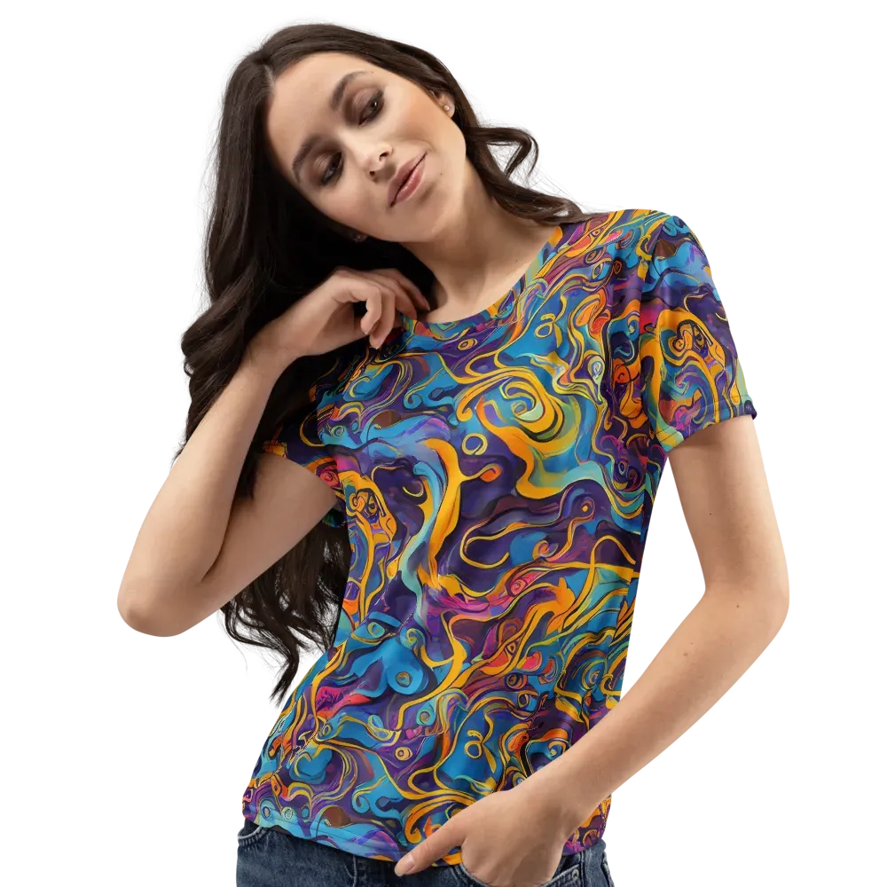 Cecily's Whorl on Women's Crew Neck T-Shirt — Left Front