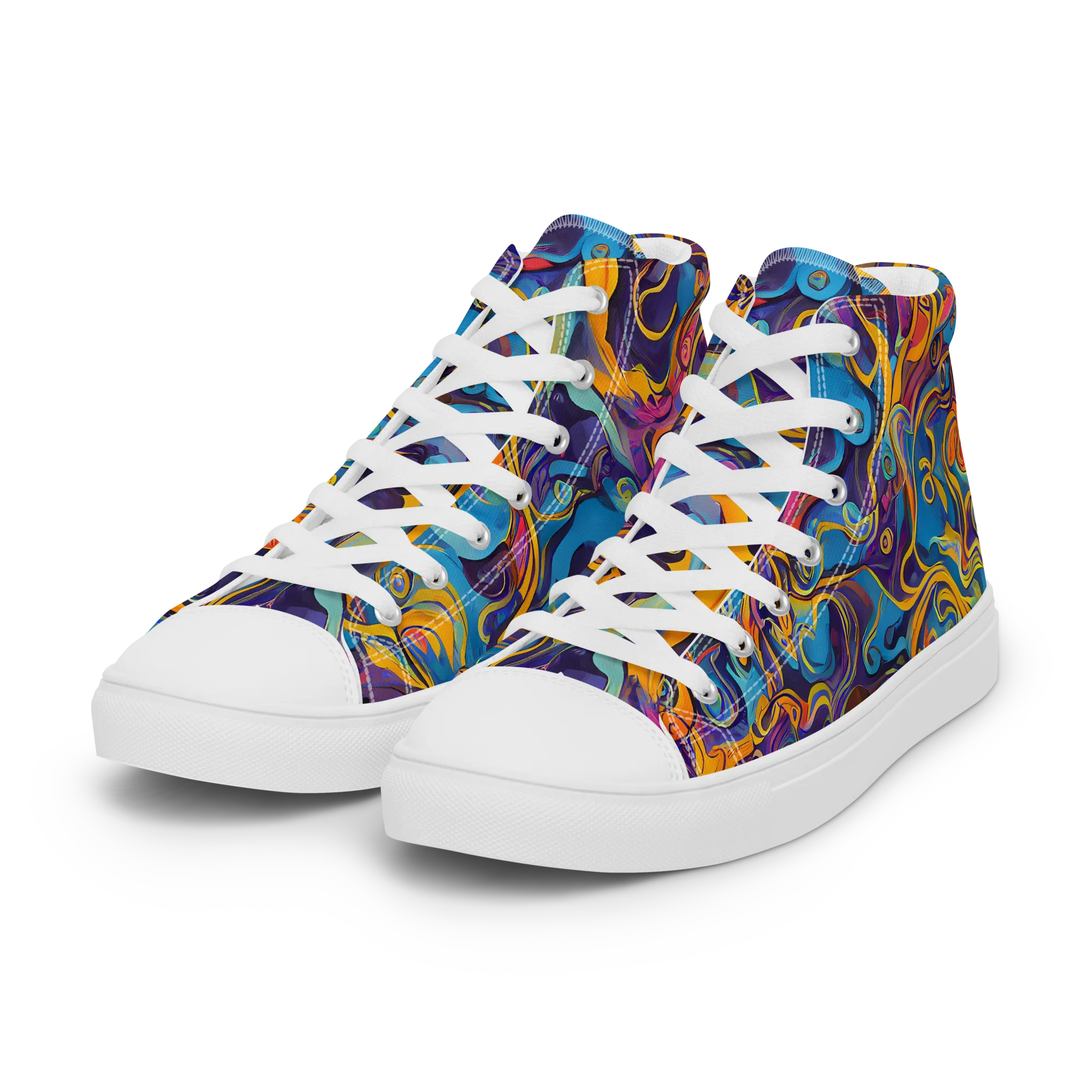 Cecily's Whorl on Women's High Top Canvas Shoes — Left Front