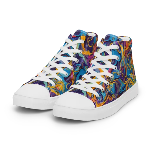 Cecily's Whorl on a Women's High Top Canvas Shoes