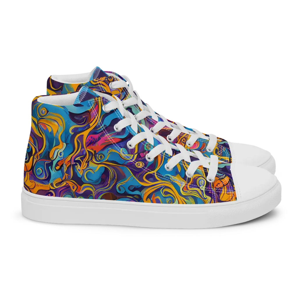 Cecily's Whorl on Women's High Top Canvas Shoes — Right
