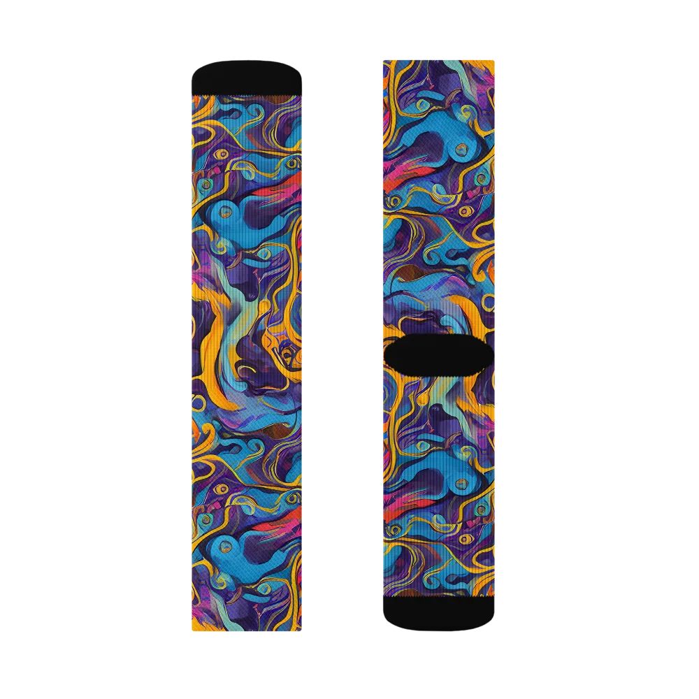 Cecily's Whorl on Socks — Left Sock