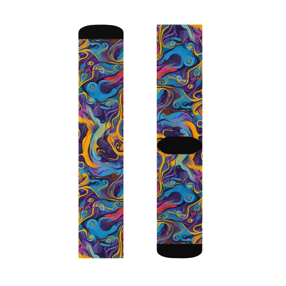 Cecily's Whorl on Socks — Right Sock
