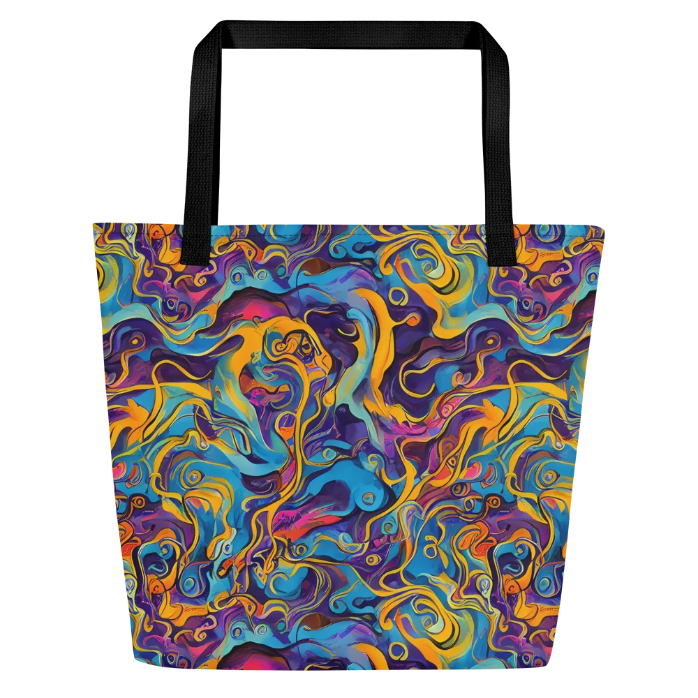 Cecily's Whorl on Large Tote Bag W/ Pocket — Front
