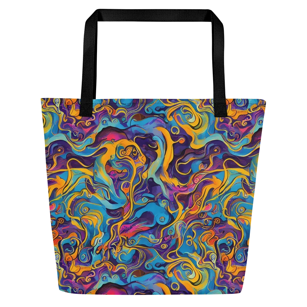 Cecily's Whorl on Large Tote Bag W/ Pocket — Front