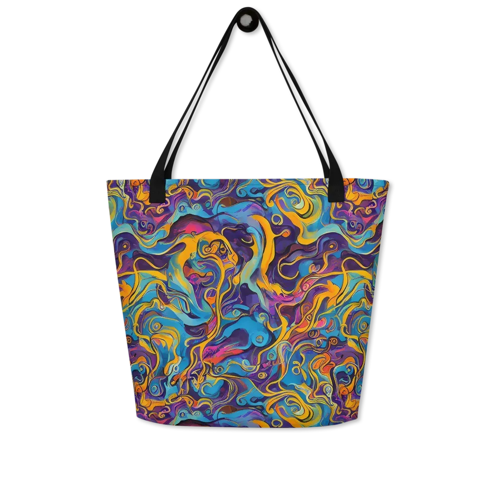 Cecily's Whorl on Large Tote Bag W/ Pocket — Front