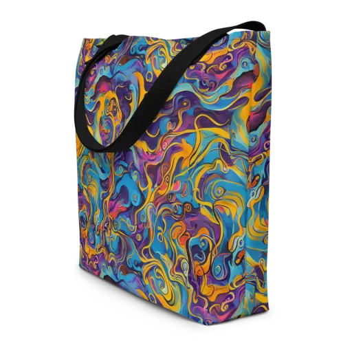 Cecily's Whorl on a Large Tote Bag W/ Pocket
