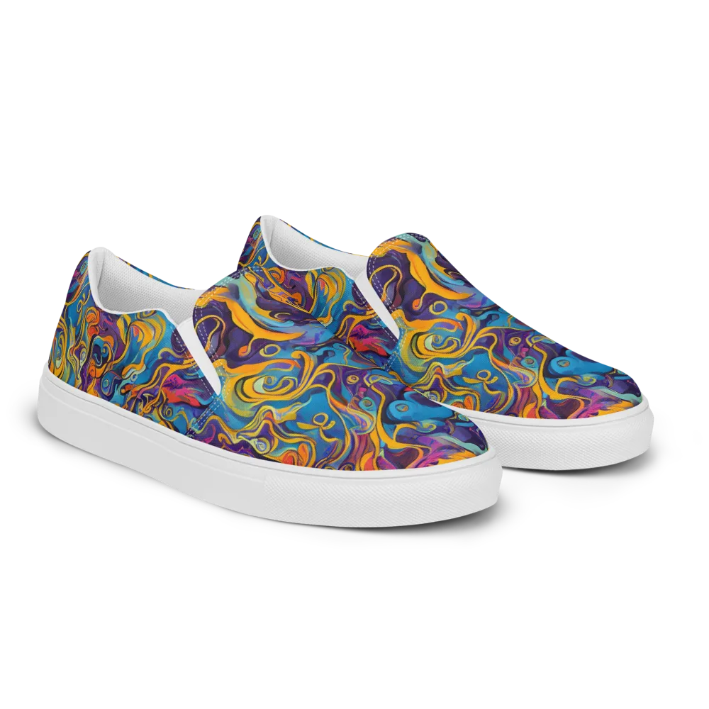 Cecily's Whorl on Women's Slip-On Canvas Shoes — Right Front