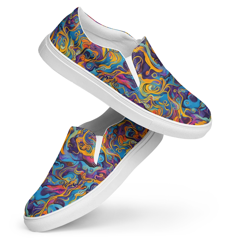 Cecily's Whorl on Women's Slip-On Canvas Shoes — Front