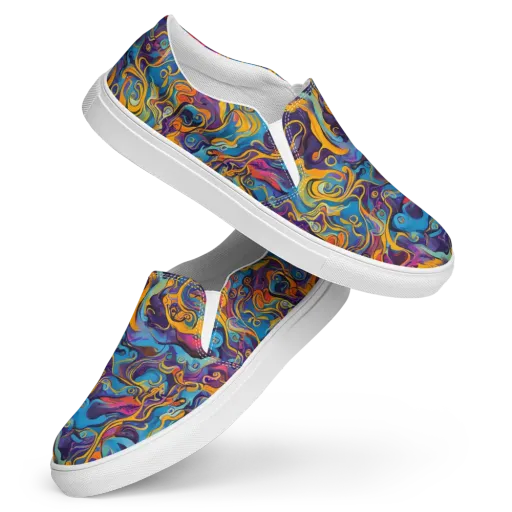 Cecily's Whorl on a Women's Slip-On Canvas Shoes