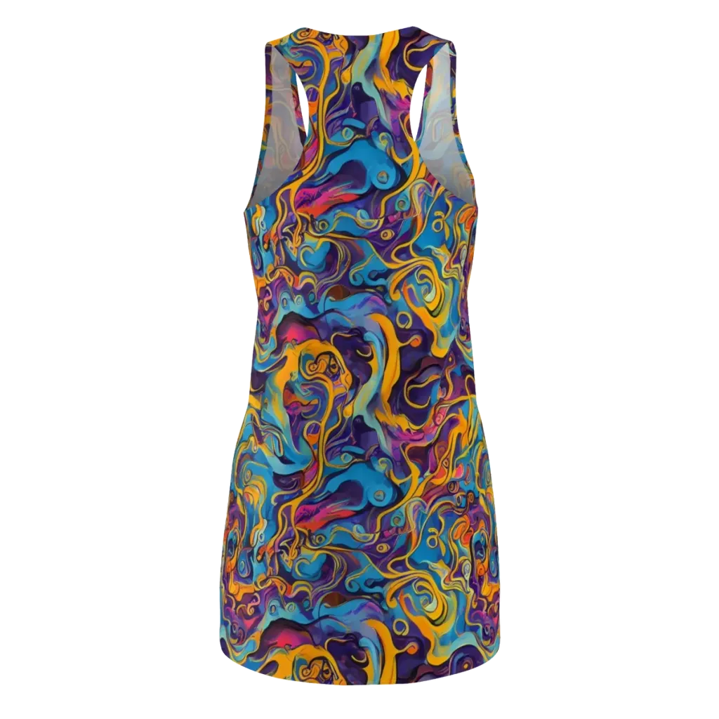 Cecily's Whorl on Racerback Dress — Back