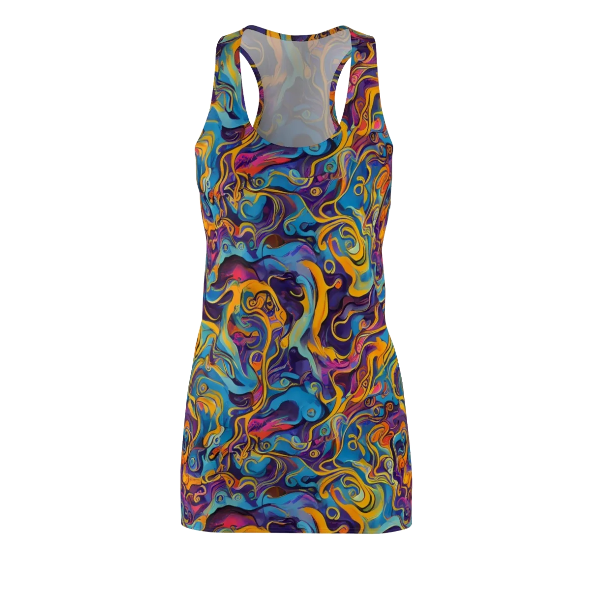 Cecily's Whorl on Racerback Dress — Front