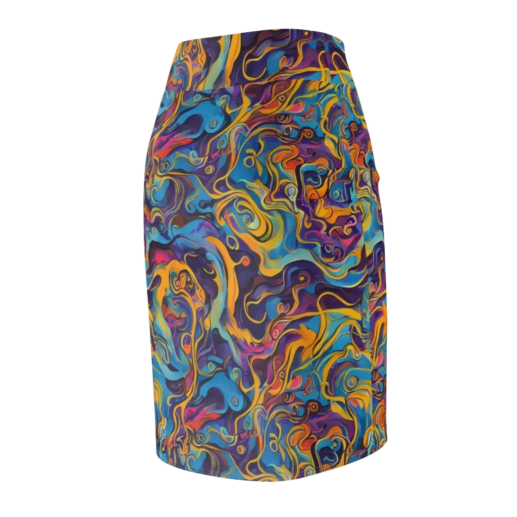 Cecily's Whorl on Pencil Skirt — Back Side