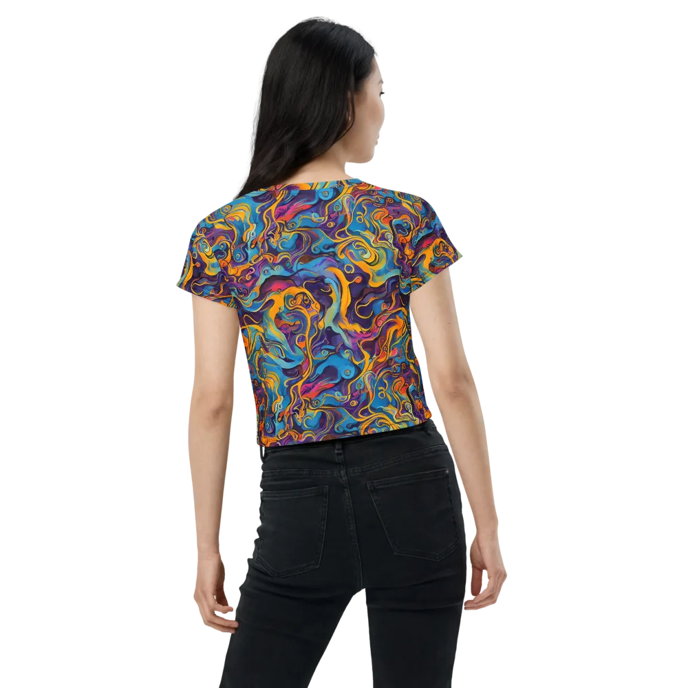 Cecily's Whorl on Crop Tee — Back