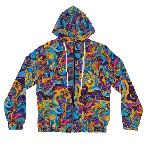 Cecily's Whorl on a Women's Full-Zip Hoodie