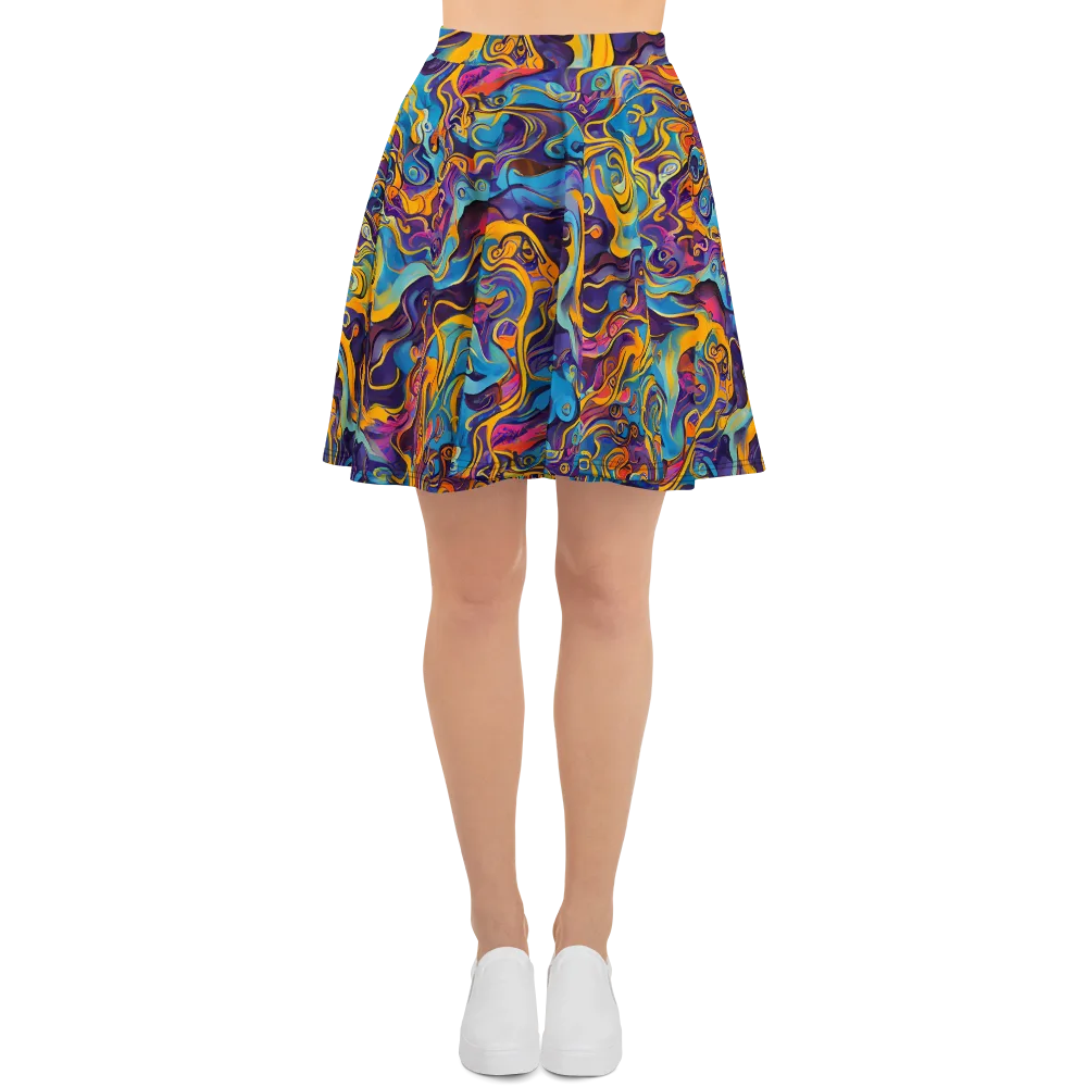 Cecily's Whorl on Skater Skirt — Front