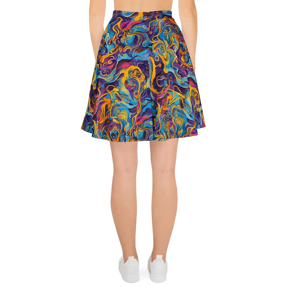 Cecily's Whorl on Skater Skirt — Back
