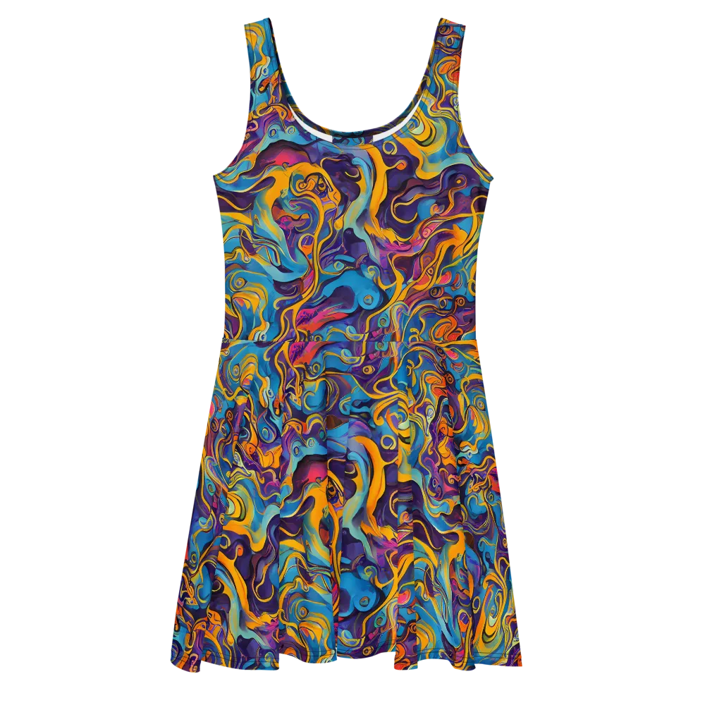 Cecily's Whorl on Skater Dress — Front