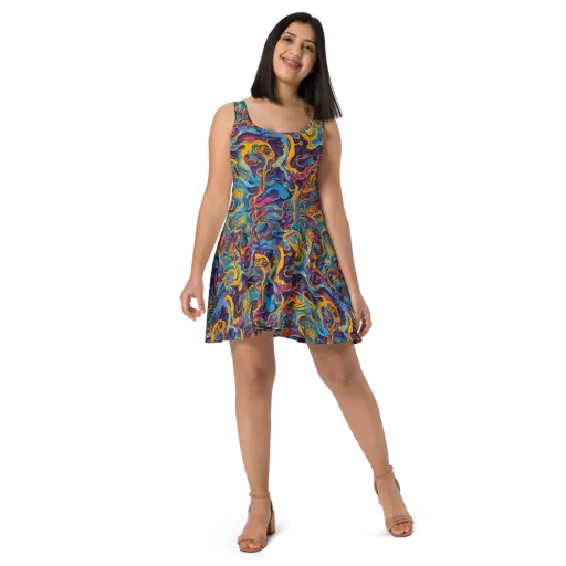 Cecily's Whorl on a Skater Dress