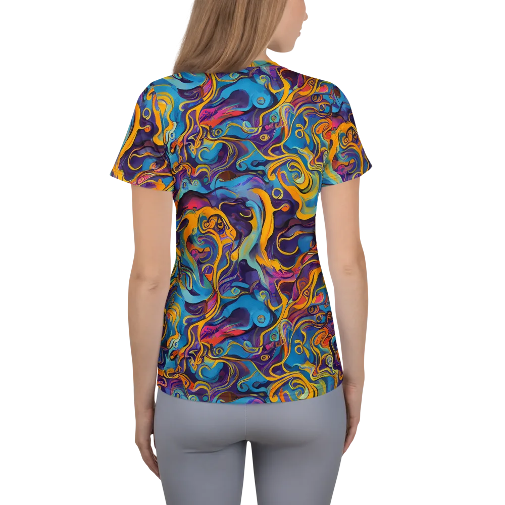 Cecily's Whorl on Women's Athletic T-Shirt — Back