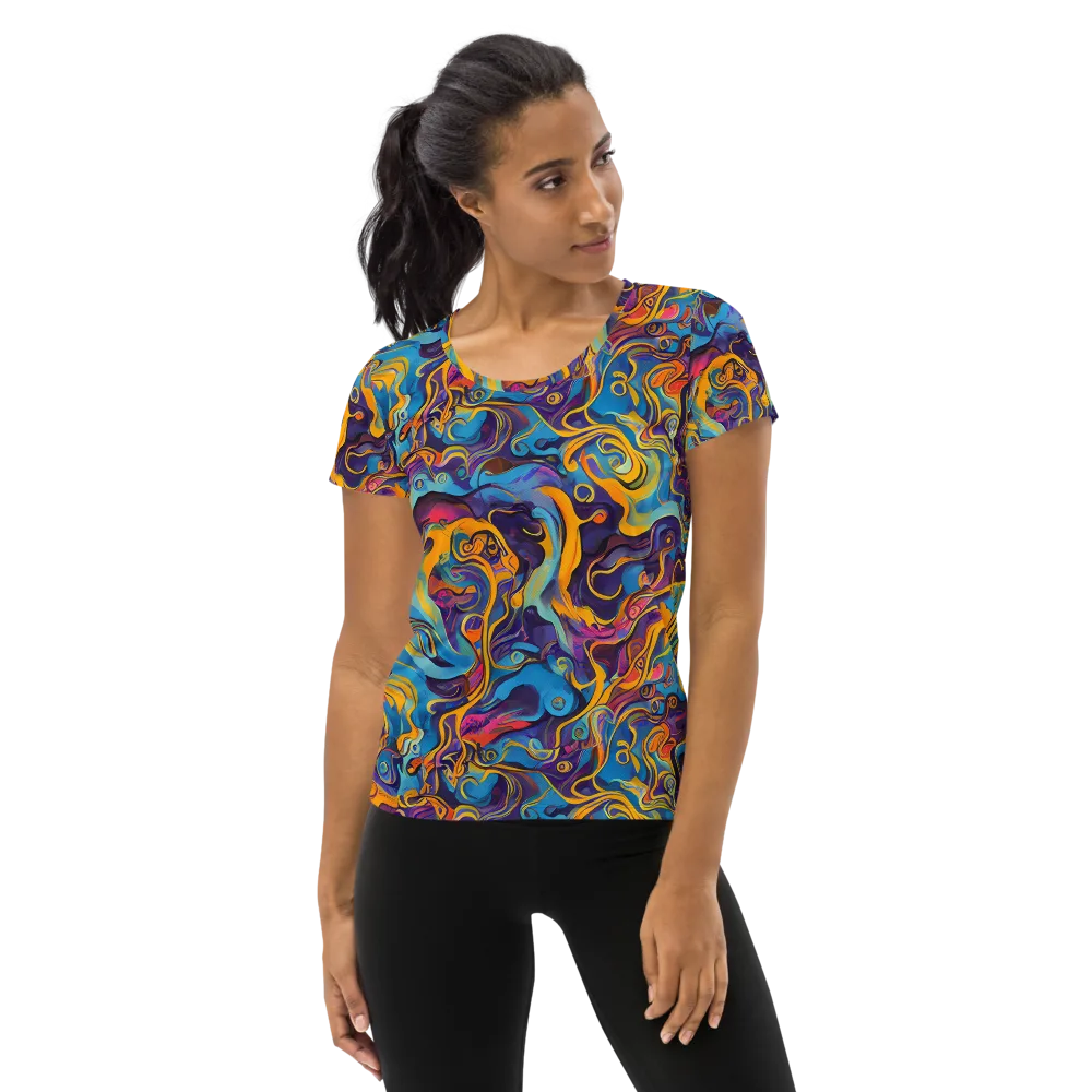 Cecily's Whorl on Women's Athletic T-Shirt — Front
