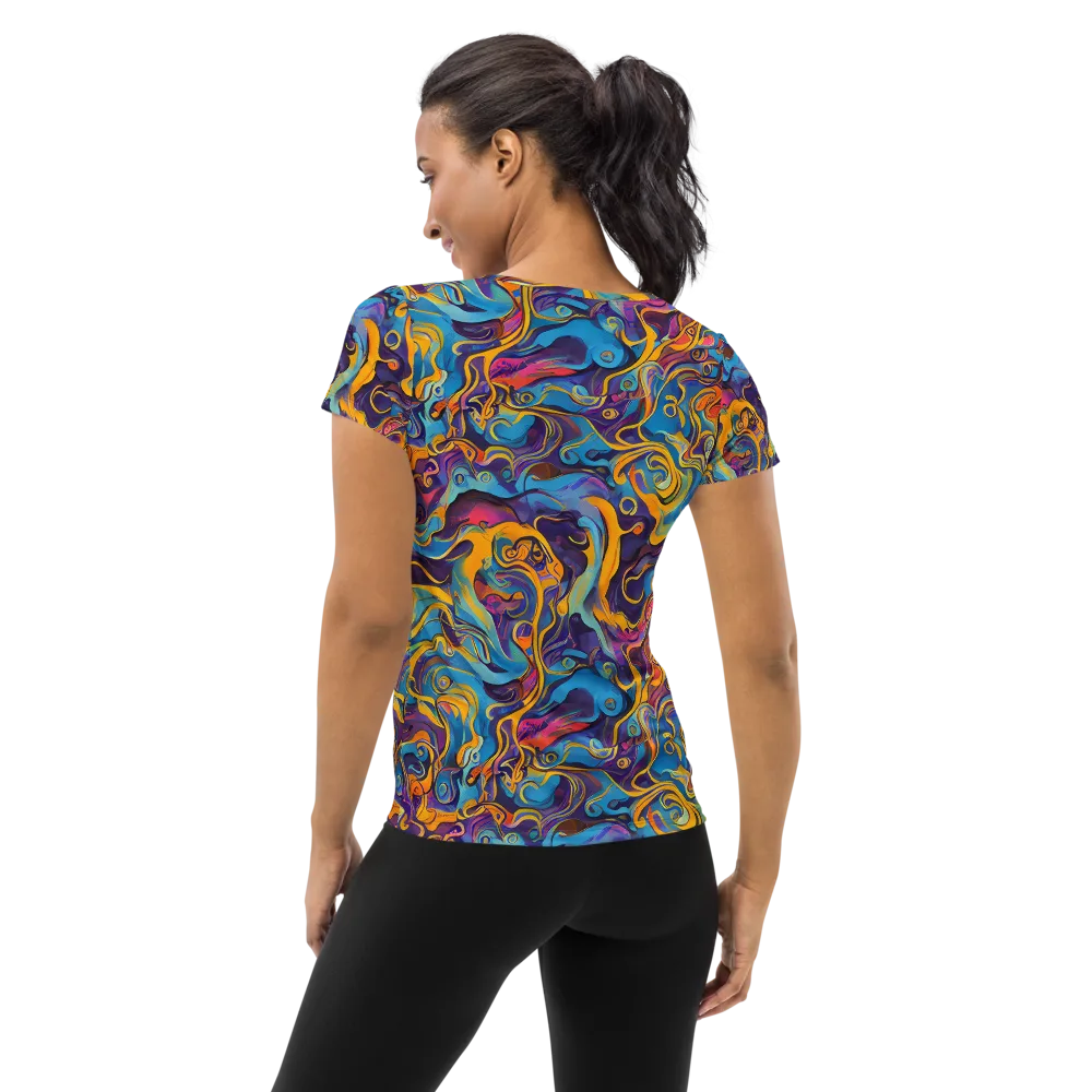 Cecily's Whorl on Women's Athletic T-Shirt — Back