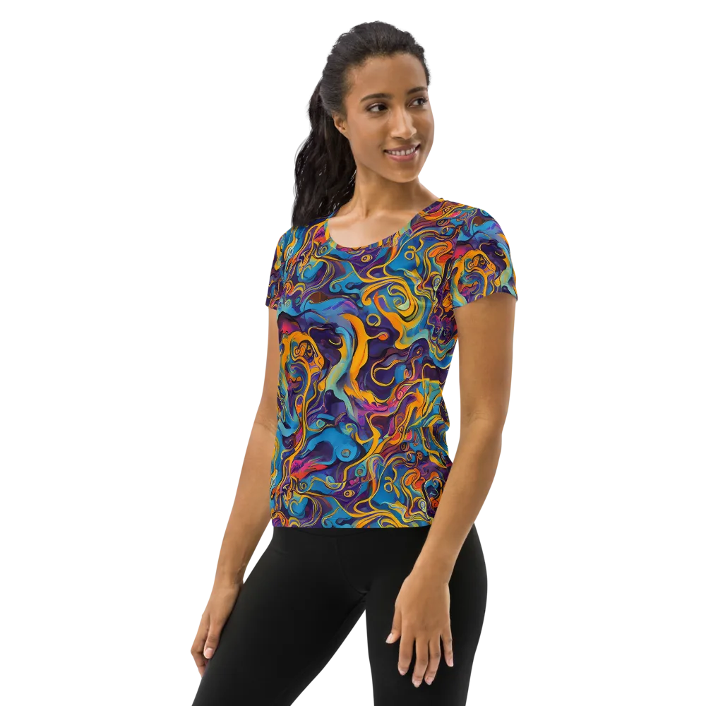 Cecily's Whorl on Women's Athletic T-Shirt — Left