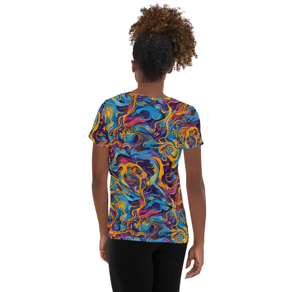 Cecily's Whorl on Women's Athletic T-Shirt — Back