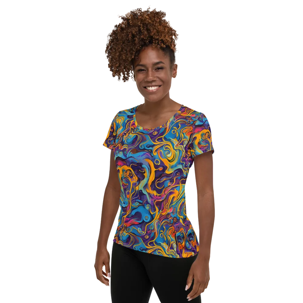 Cecily's Whorl on Women's Athletic T-Shirt — Left