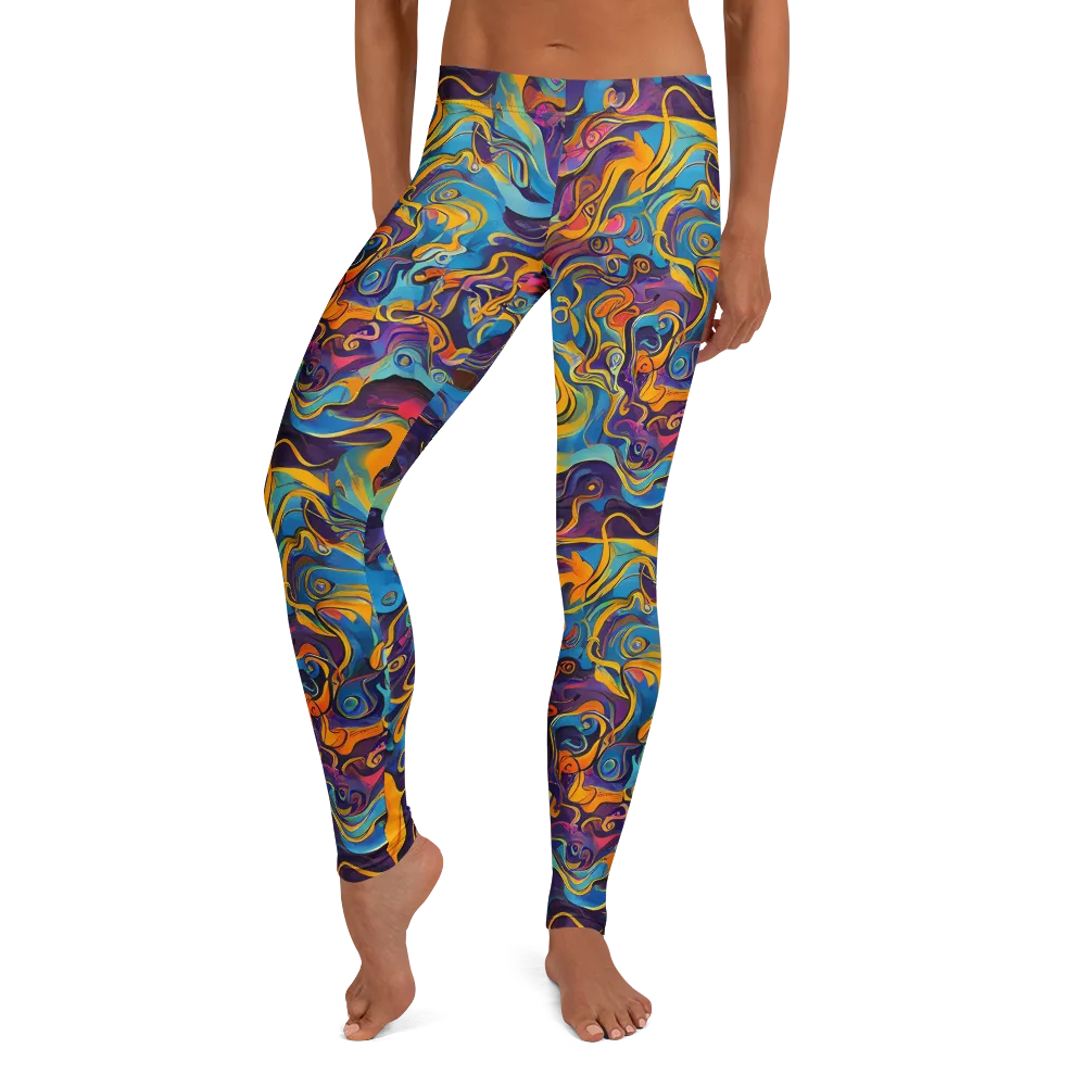 Cecily's Whorl on Leggings — Front