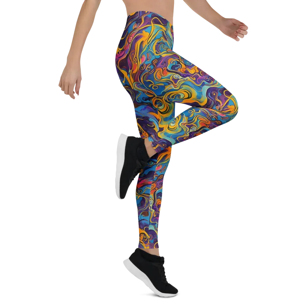 Cecily's Whorl on Leggings — Right