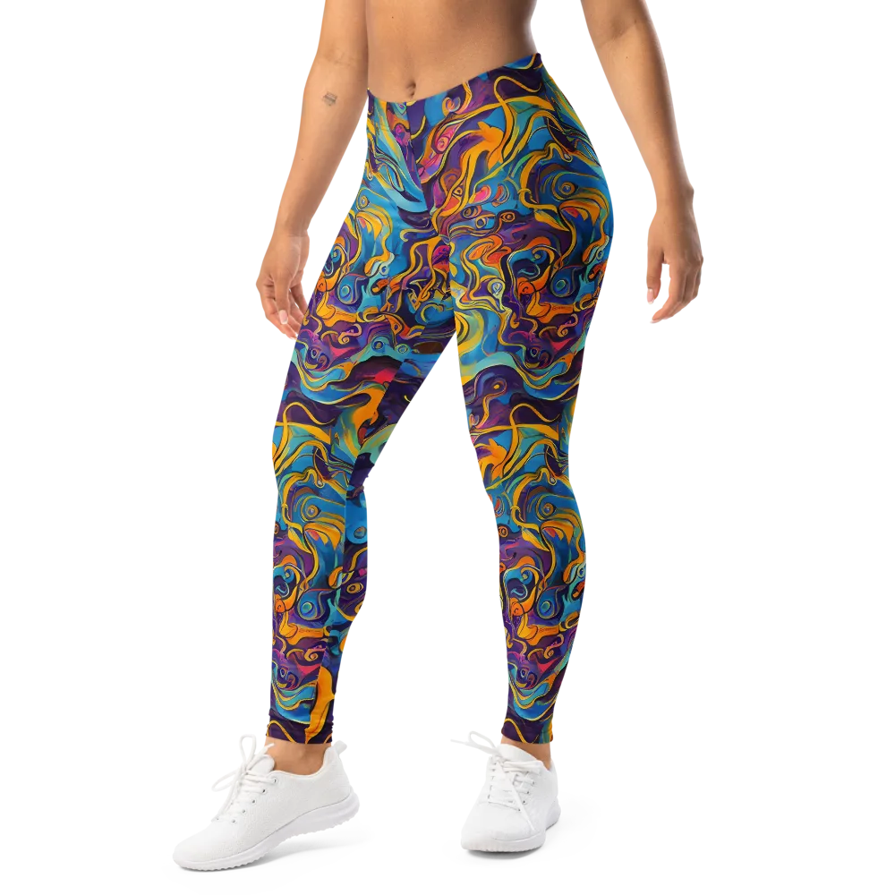 Cecily's Whorl on Leggings — Left Front