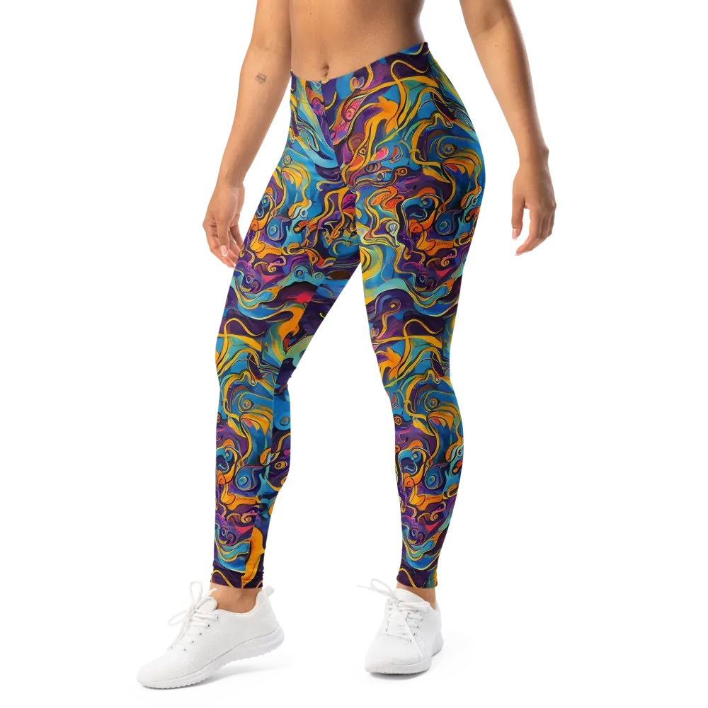 Cecily's Whorl on Leggings — Left Front