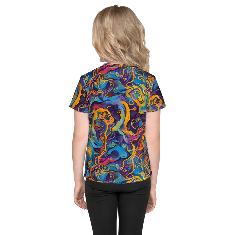 Cecily's Whorl on Kids Crew Neck T-Shirt — Back