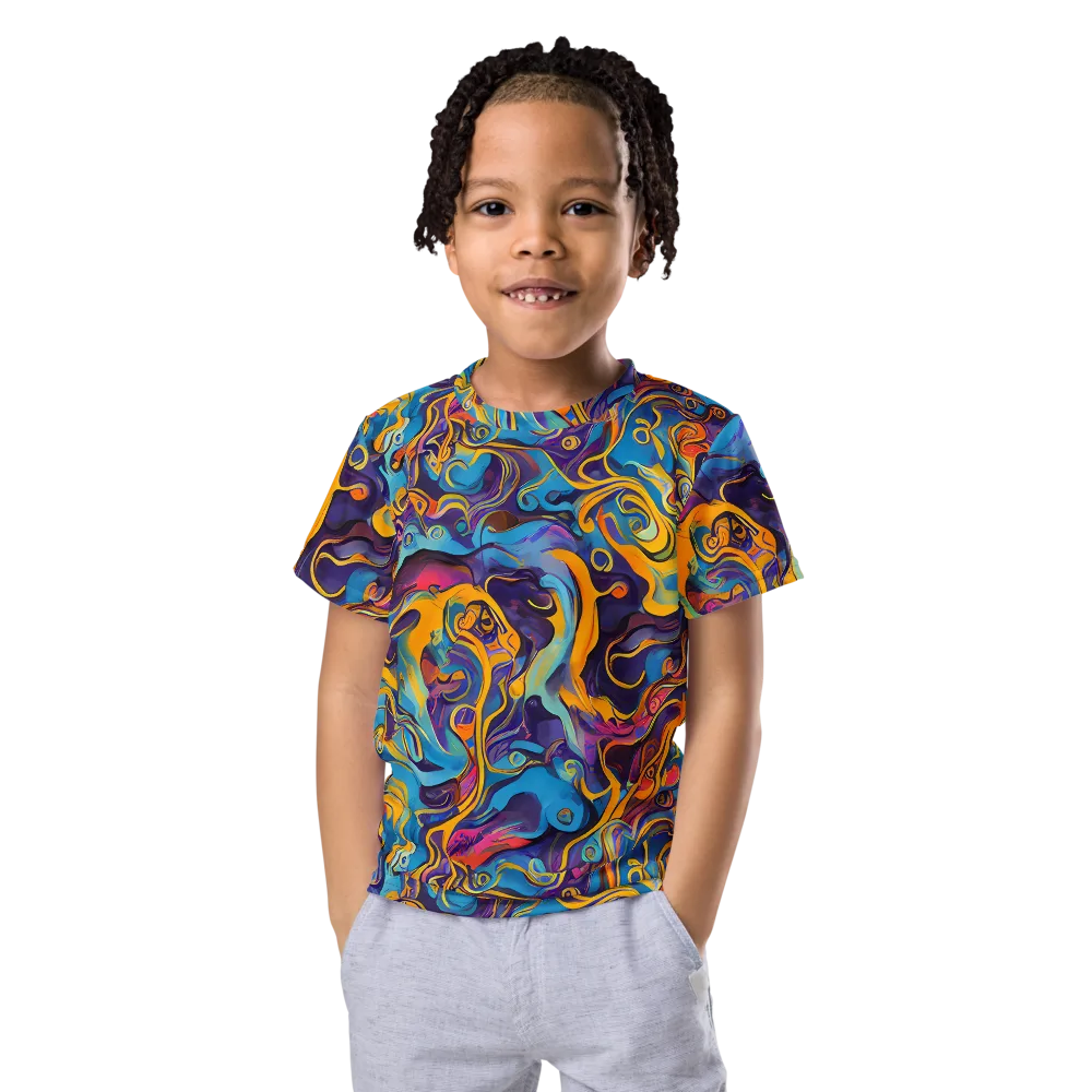 Cecily's Whorl on Kids Crew Neck T-Shirt — Front