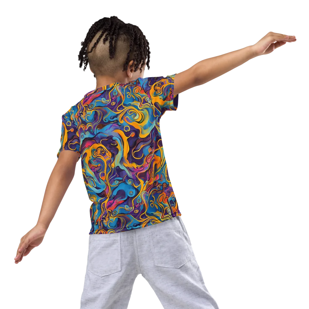 Cecily's Whorl on Kids Crew Neck T-Shirt — Back