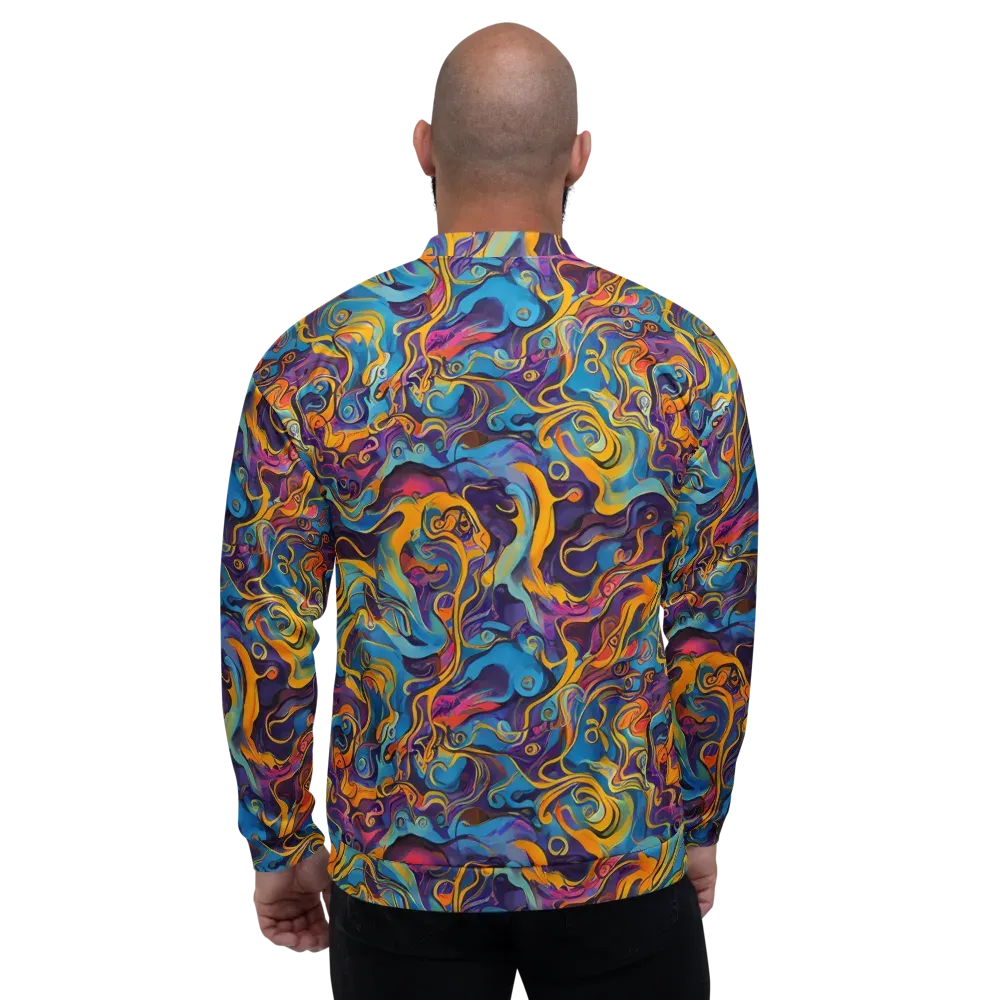 Cecily's Whorl on Bomber Jacket — Back