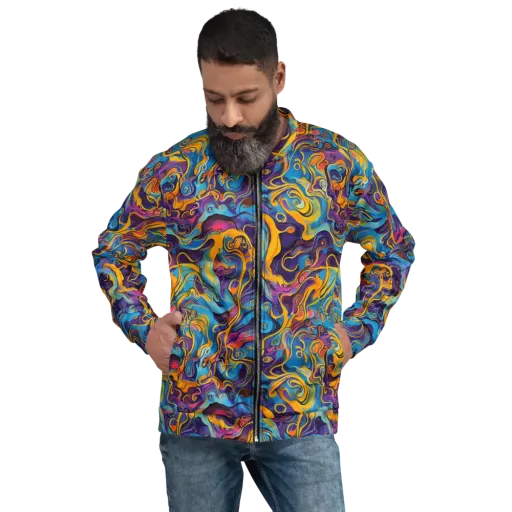 Cecily's Whorl on a Bomber Jacket