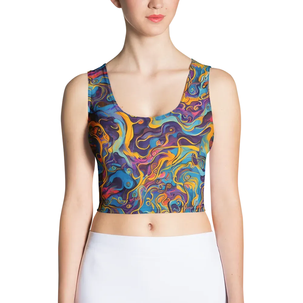 Cecily's Whorl on Crop Top — Front