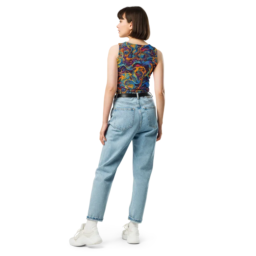 Cecily's Whorl on Crop Top — Back