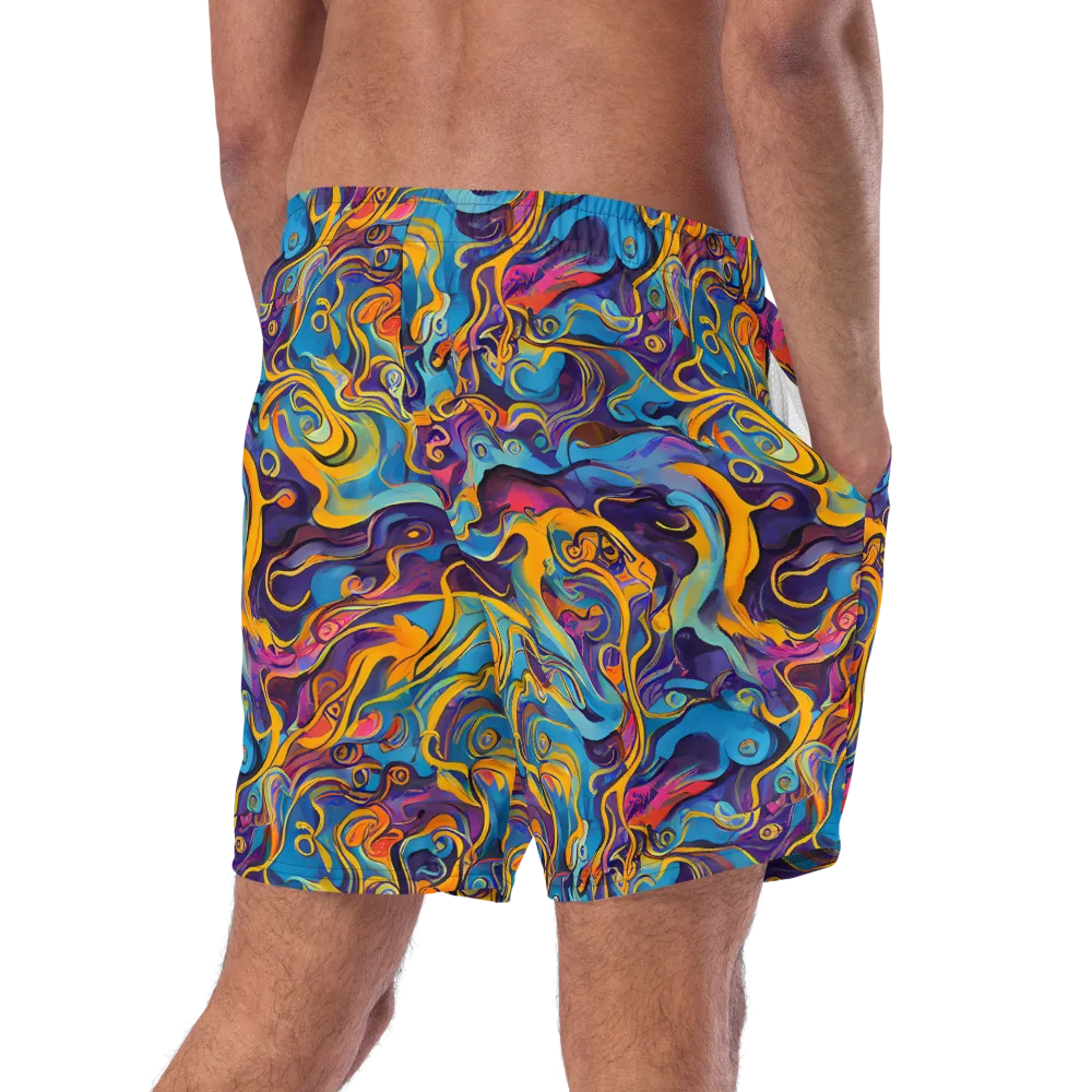 Cecily's Whorl on Swim Trunks — Right Back