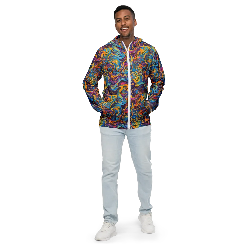 Cecily's Whorl on Men's Windbreaker — Front