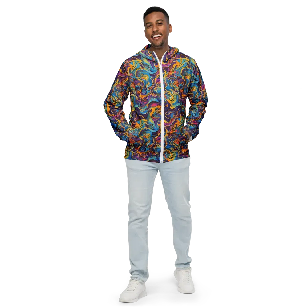 Cecily's Whorl on Men's Windbreaker — Front