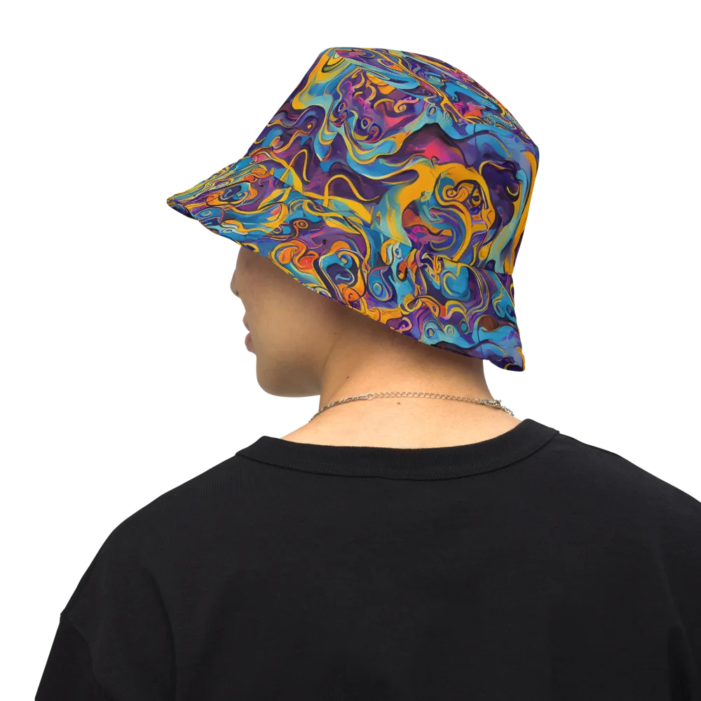 Cecily's Whorl on Reversible Bucket Hat — Back Inside