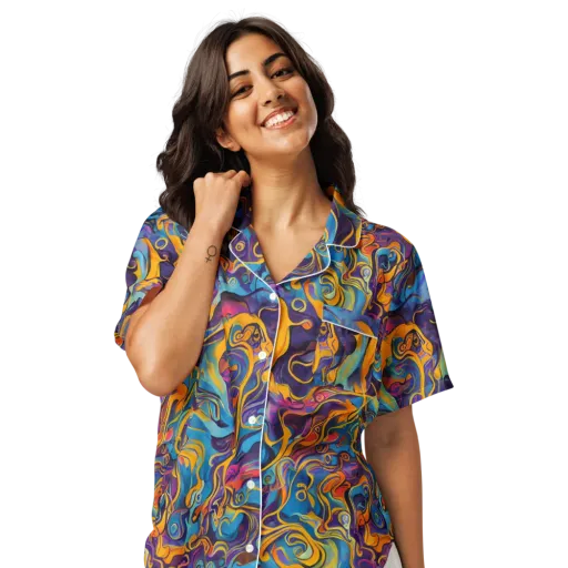 Cecily's Whorl on a Women's Short Sleeve Pajama Top