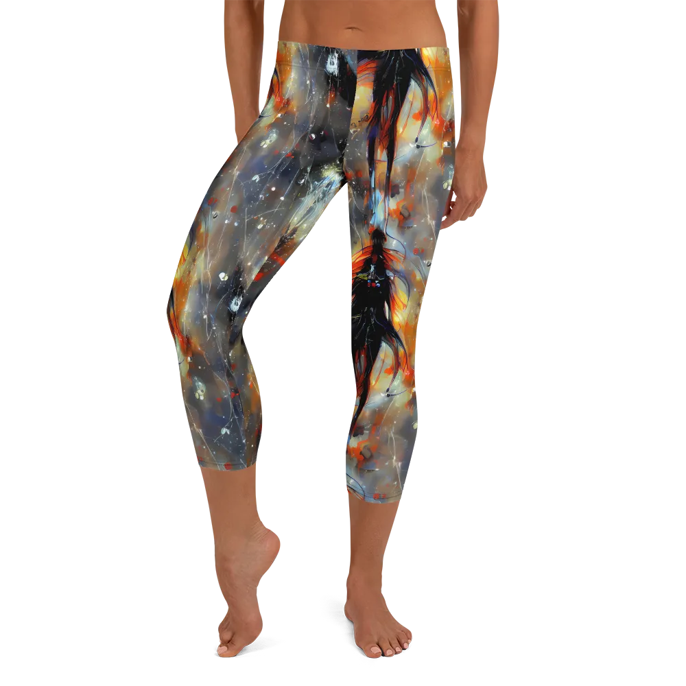 Sidereal Threads on Capri Leggings — Front