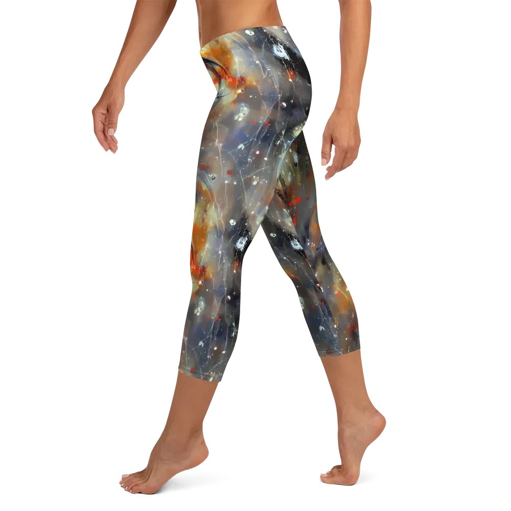 Sidereal Threads on Capri Leggings — Left