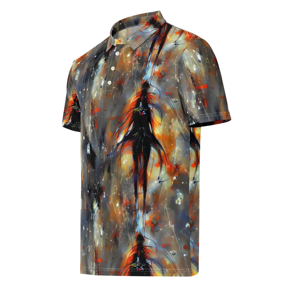 Sidereal Threads on Men's Slim Fit Polo Shirt — Left Front